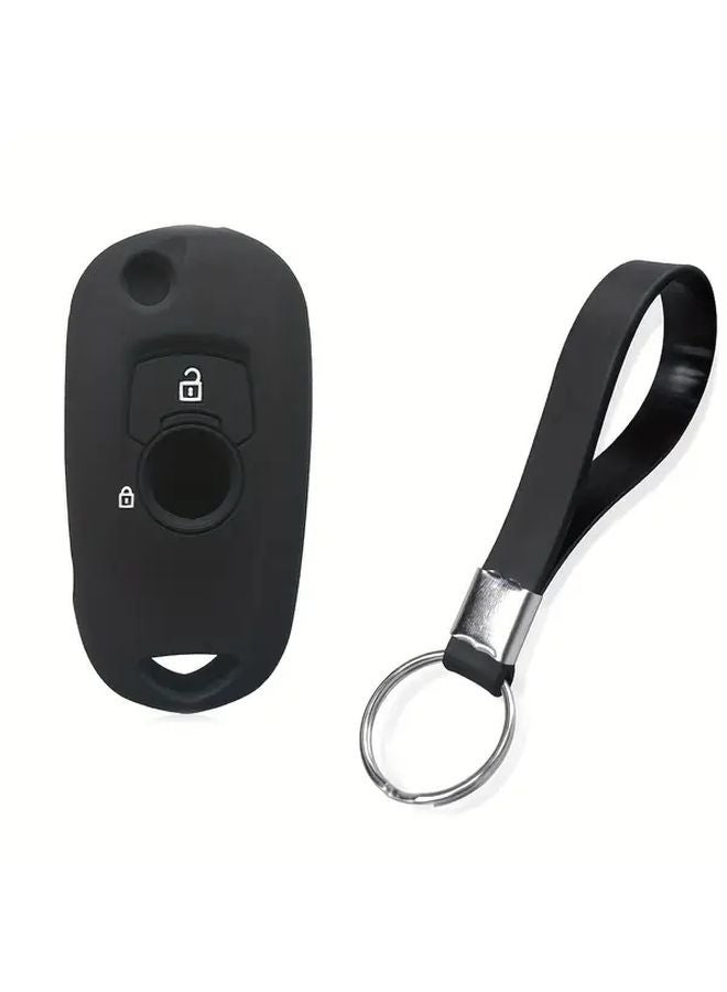 Black Red Silicone Key Shell Holder For Opel Astra K Vauxhall Corsa E 2 Button Remote Control Cover - Image 3